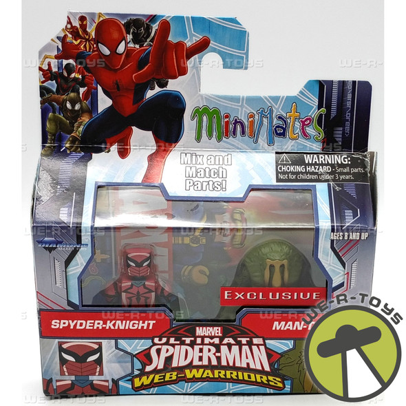 Marvel Ultimate SpiderMan Web Warriors MiniMates Action Figures 2016 Set of 2