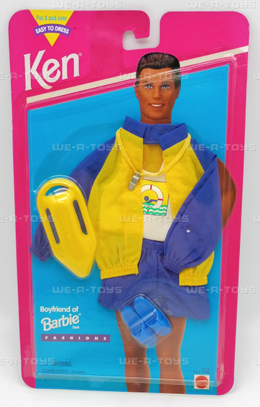 Barbie Boyfriend Ken Lifeguard Doll Fashion Blue & Yellow 14379 Mattel 1995