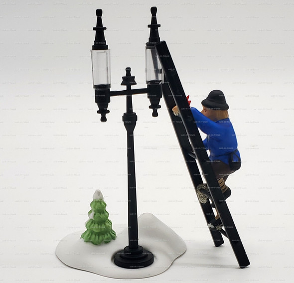 Department 56 Lamplighter With Lamp Set of 2 Dickens' Village Series #55778