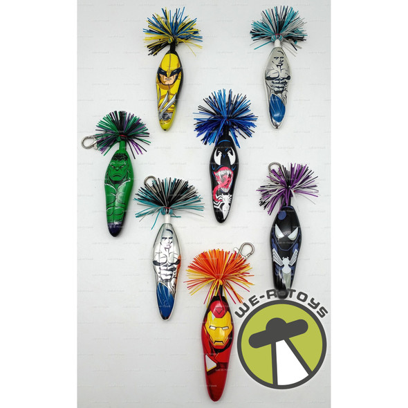 Marvel Kooky Pen Collectible Keychains Series 1 & 2 2009 Lot of 7