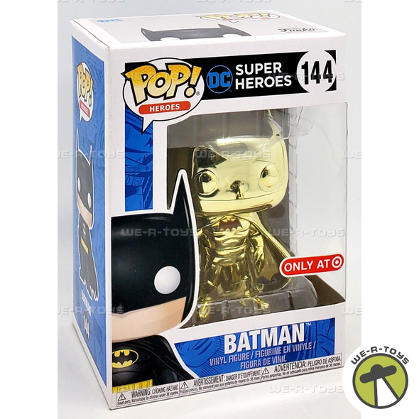 Funko POP Heroes DC Super Heroes Batman Gold Chrome 144 Vinyl Figure