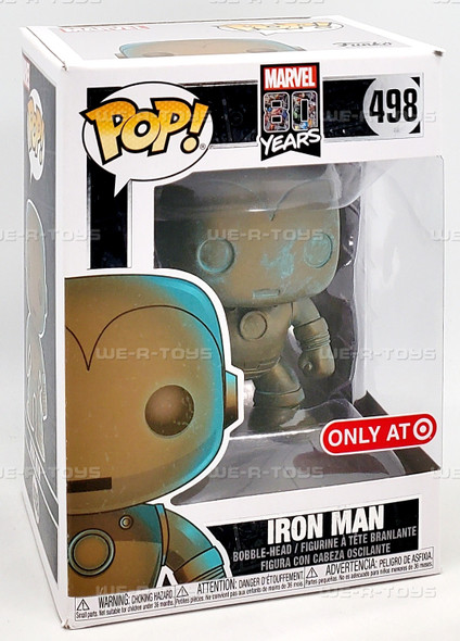 Funko POP Marvel 80th Anniversary Iron Man Patina 498 Vinyl Bobble Head Figure