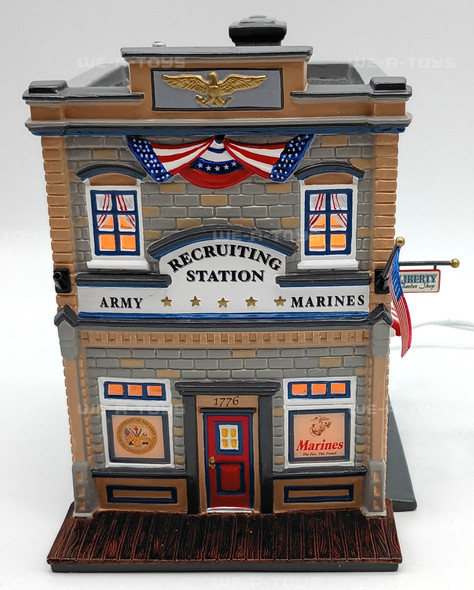 Department 56 Armed Forces Recruiting Station Village Lighted Building 55081