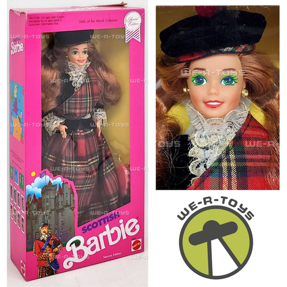 Scottish Barbie Doll Dolls of the World Second Edition 1990 Mattel #9845
