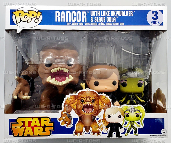 Funko POP Star Wars Rancor with Luke Skywalker & Slave Oola Vinyl Figure 3 Pack