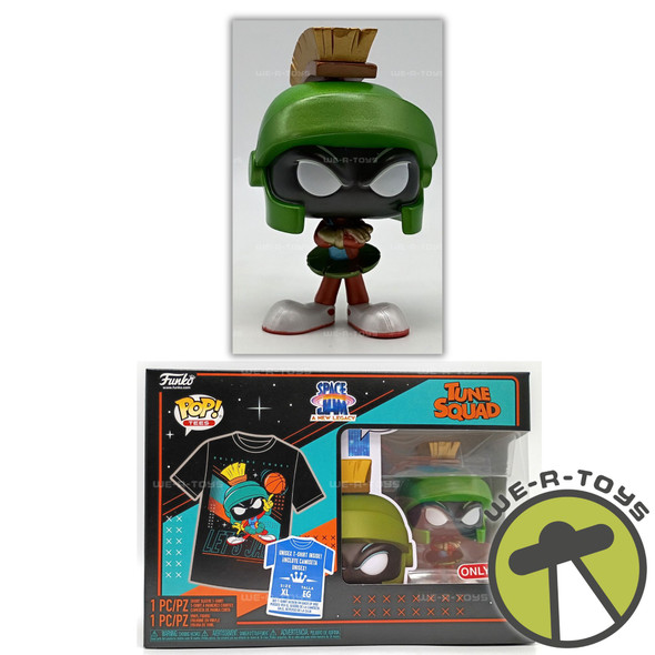 Funko POP! Space Jam Marvin the Martian 1085 Vinyl Figure & Pop! Tee T-Shirt XL