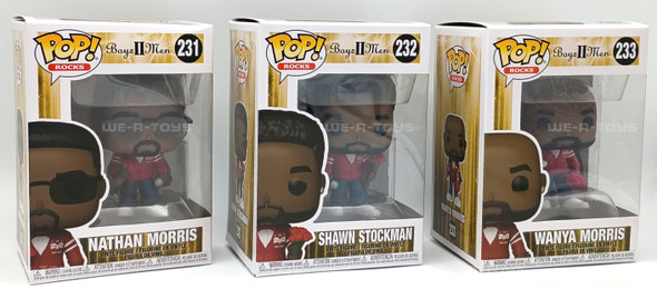Funko POP! Rocks Boyz II Men Item #'s 231, 232, 233 Set of 3 Vinyl Figures 2021