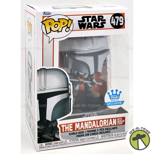 Funko POP Star Wars The Mandalorian with Beskar Staff 479 Bobble Head Figure