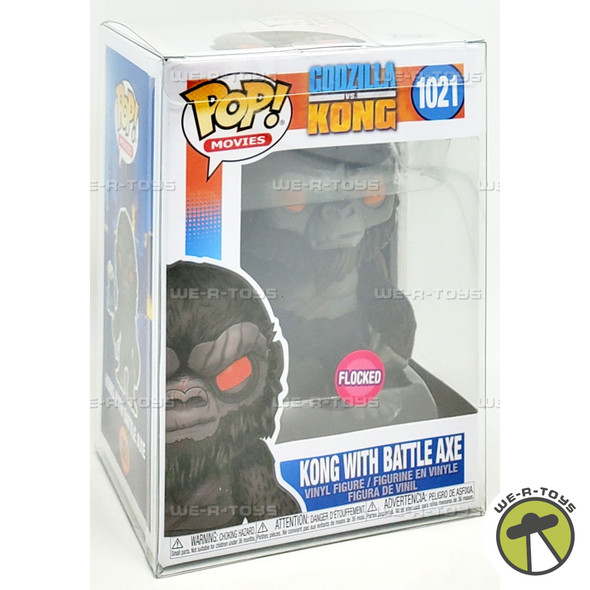 Funko POP Movies Godzilla vs Kong Flocked Kong with Battle Axe 1021 Vinyl Figure