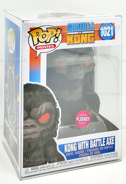 Funko POP Movies Godzilla vs Kong Flocked Kong with Battle Axe 1021 Vinyl Figure