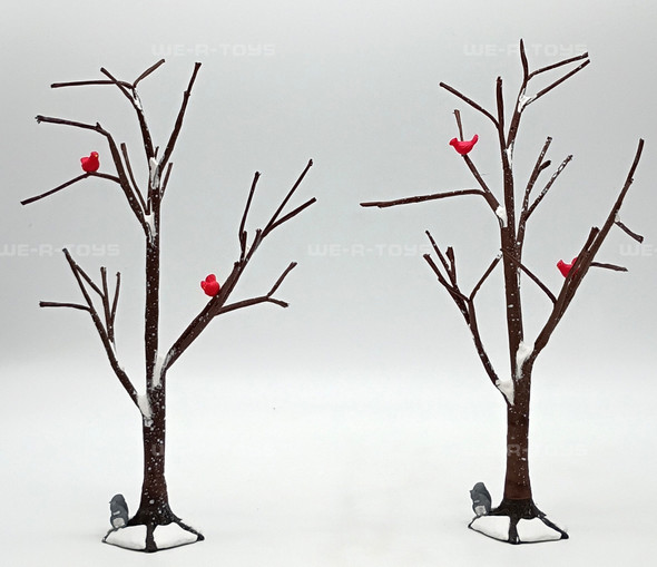 Department 56 Village Frosted Bare Branch Trees Set of 2 Village Accessories
