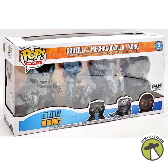 Funko POP Movies Godzilla vs Kong Godzilla Mechagodzilla and Kong 3pk Figures