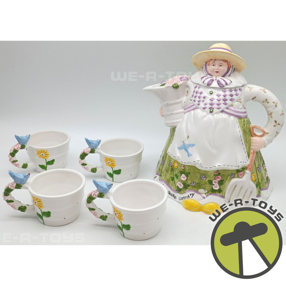 Department 56 Mary Mary Quite Contrary Teapot Set 56.13346 Storybook Collection
