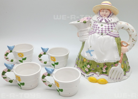 Department 56 Mary Mary Quite Contrary Teapot Set 56.13346 Storybook Collection