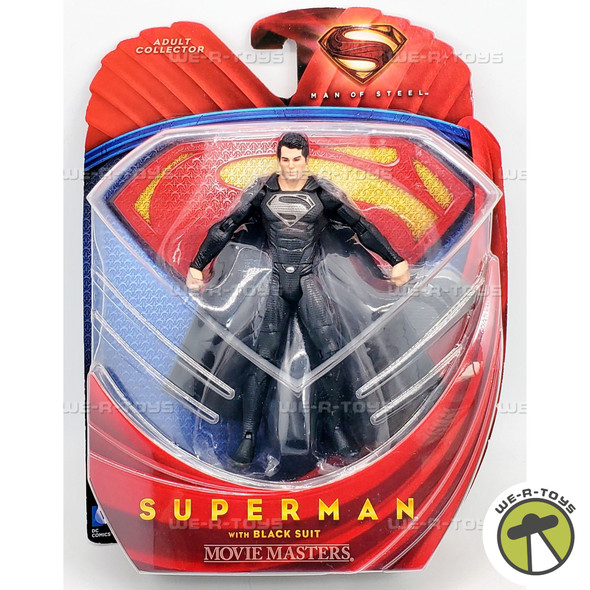 Superman Man of Steel Movie Masters Superman with Black Suit Figure 2013 Mattel