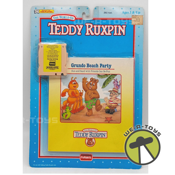 Teddy Ruxpin Grundo Beach Party Book & Audio Cassette 1992 Playskool #2824