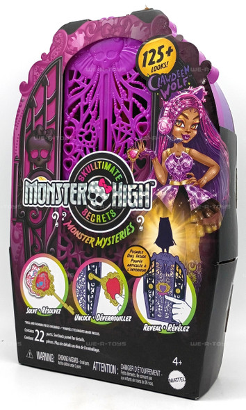 Clawdeen Wolf Monster High Skulltimate Secrets Monster Mysteries Doll & Playset