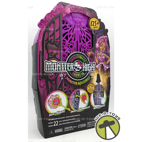 Clawdeen Wolf Monster High Skulltimate Secrets Monster Mysteries Doll & Playset