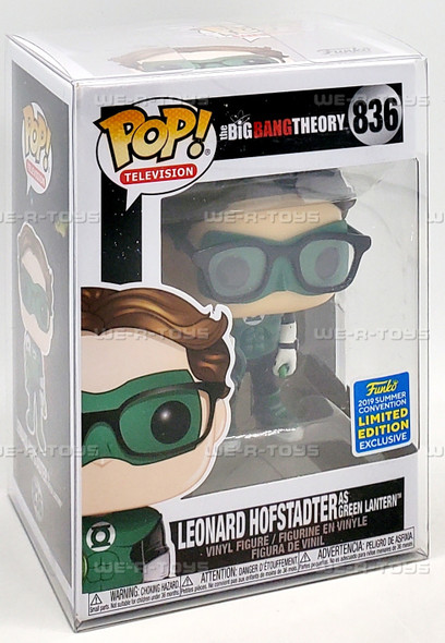 Funko POP TV The Big Bang Theory Leonard Hofstadter as Green Lantern 836 Figure