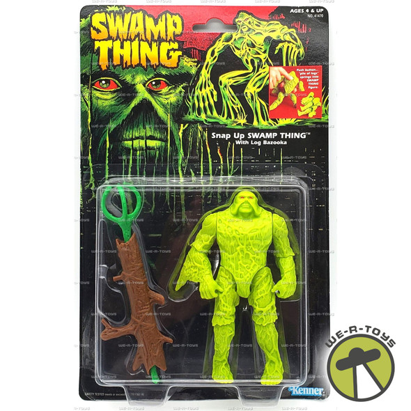 DC Snap Up Swamp Thing With Log Bazooka Action Figure 1990 Kenner #41470