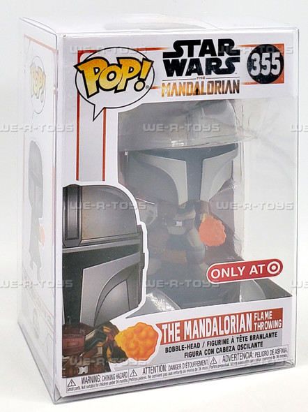 Funko POP Star Wars The Mandalorian with Flame Thrower 355 Bobble Head Figure