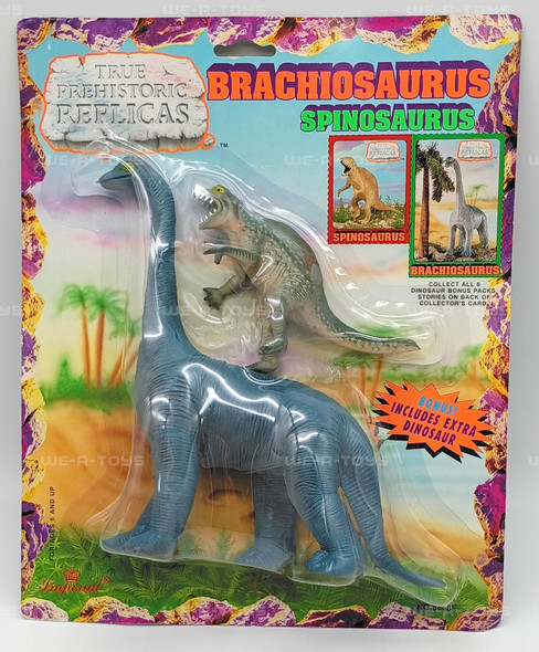 True Prehistoric Replicas Brachiosaurus & Spinosaurus Dinosaur Set Imperial 1992