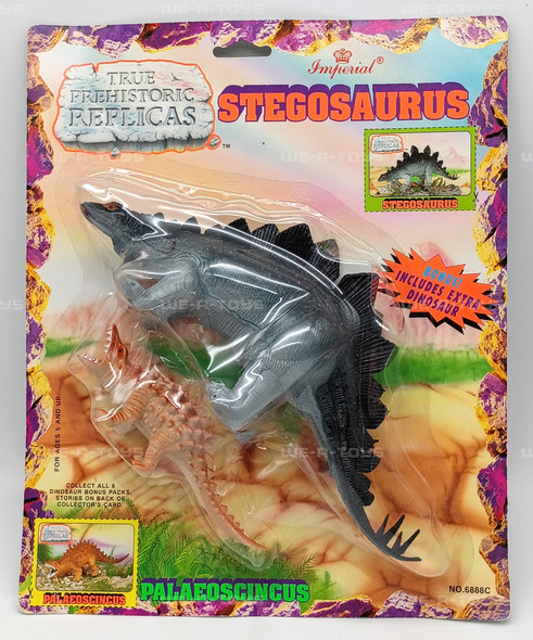 True Prehistoric Replicas Stegosaurus & Palaeoscincus Dinosaur Set Imperial 1992
