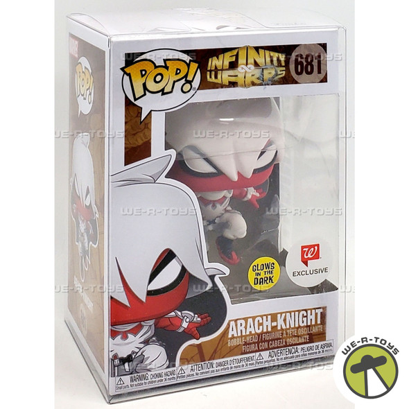 Funko POP Infinity Warps 681 Arach-Knight Glows in The Dark Bobble Head Figure
