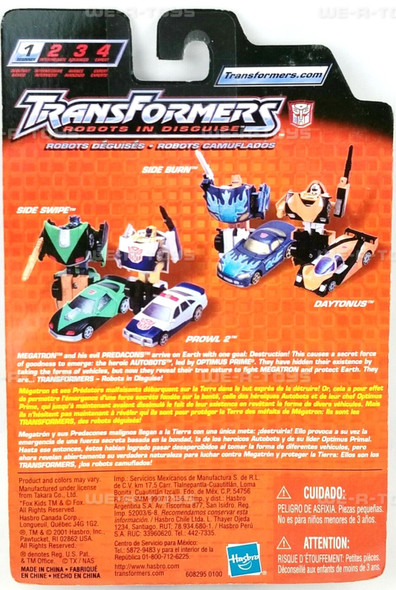 Transformers 2 Pack Figurines Prowl 2 & Sideswipe 2001 Hasbro 80555 NRFP