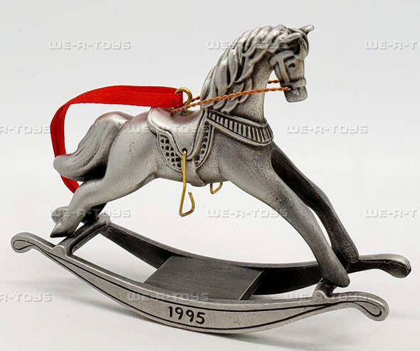Hallmark Keepsake Ornament Rocking Horse Anniversary Edition Pewter 1995