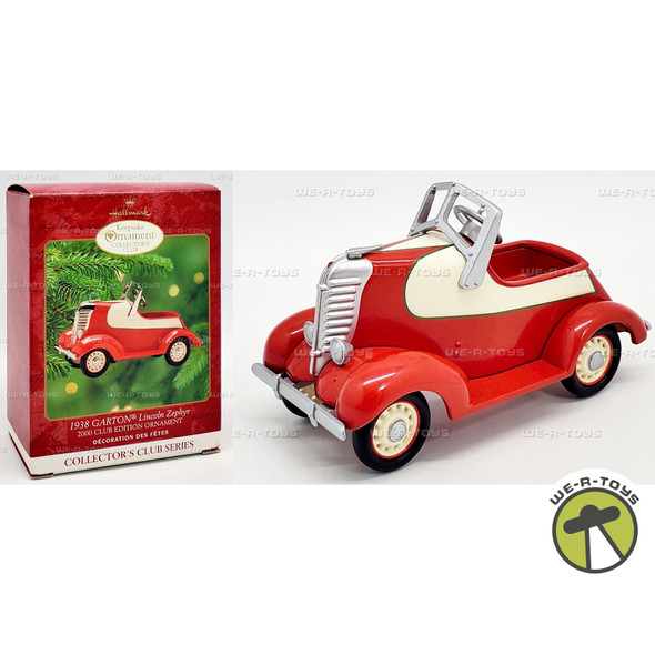 Hallmark Keepsake Ornament Collector's Club 1938 Garton Lincoln Zephyr Car