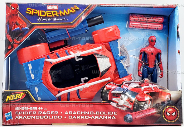 Spider-Man Homecoming Spider Racer Vehicle with Spider-Man Figure Hasbro B9703