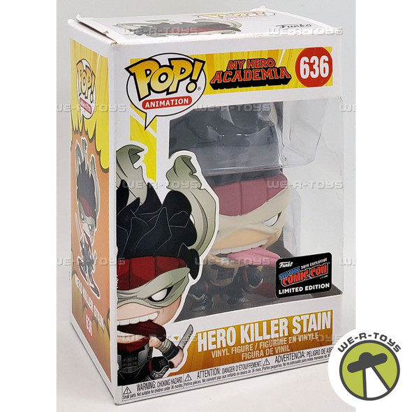 Funko POP Animation My Hero Academia Hero Killer Stain 636 Figure NYCC 2019