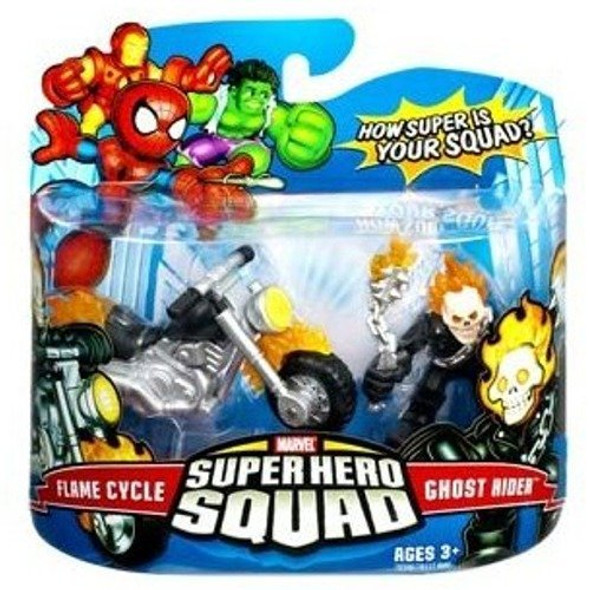 Marvel Super Hero Squad Ghost Rider and Flame Cycle Mini Action Figures Hasbro