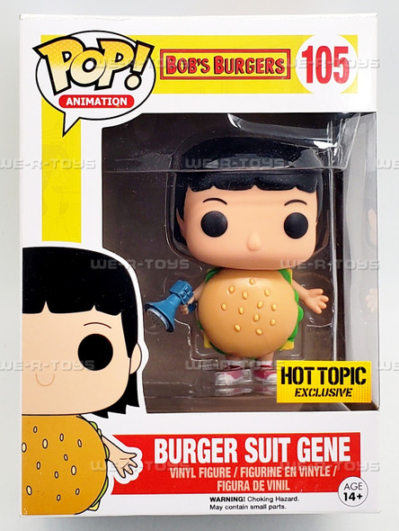 Funko POP Animation Bob's Burgers Burger Suit Gene 105 Vinyl Figure