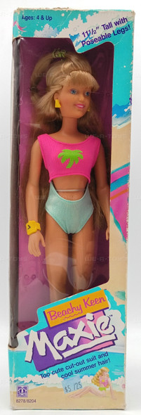 Maxie Beachy Keen Blonde Doll In One Piece Swimsuit 1988 Hasbro #8278