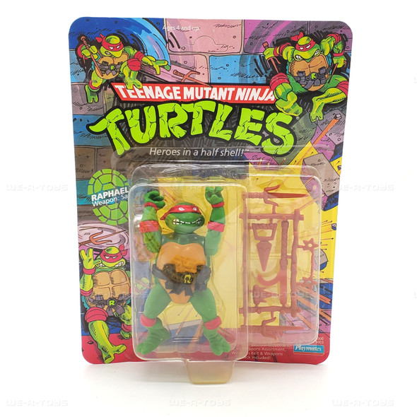 TMNT Raphael Action Figure Hard Head 10 Back Unpunched 1988 Playmates Toys #5003