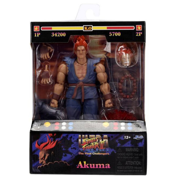 Ultra Street Fighter II Akuma 6 Inch Action Figure Jada Toys