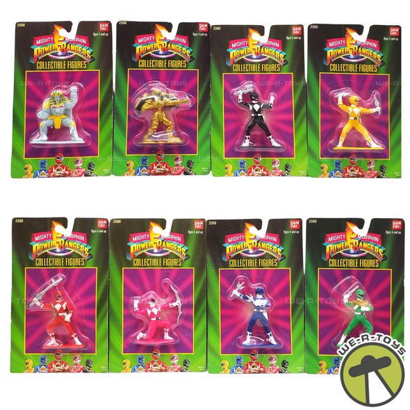 Mighty Morphin Power Rangers Collectible Figures Lot of 8 Bandai 1993 NEW