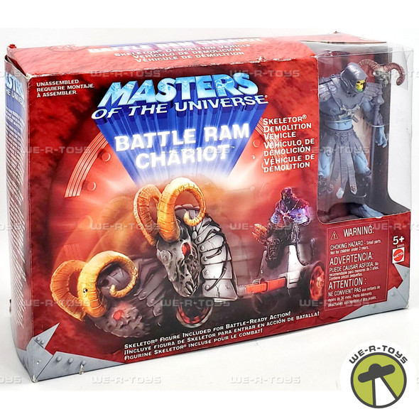 Masters of the Universe Battle Ram Chariot Skeletor Demolition Vehicle & Figure