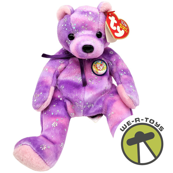 Ty Beanie Babies Clubby 6 the Bear Purple Version BBOC