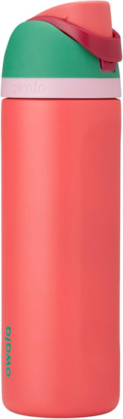 Owala FreeSip Insulated Stainless Steel Water Bottle 24oz Strawberry Fields