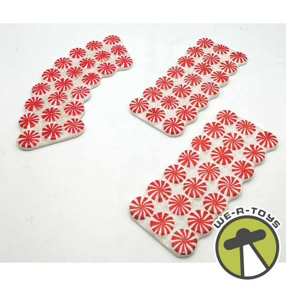 Department 56 Peppermint Walkways Set Village Accessories Lot of 3 #52666