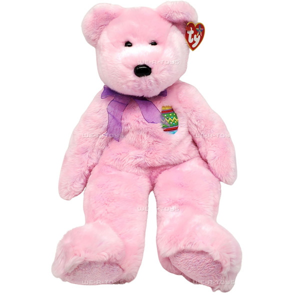 Ty Buddy Eggs the Bear Easter Plush Pink 14 Inch