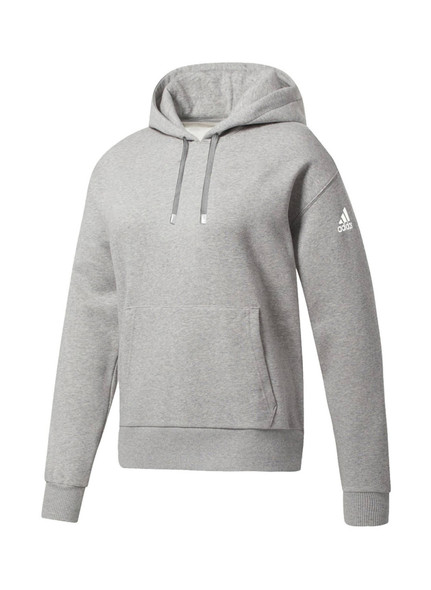 Adidas Women's Fleece Hoodie Gray Heather Small HR8491 NEW