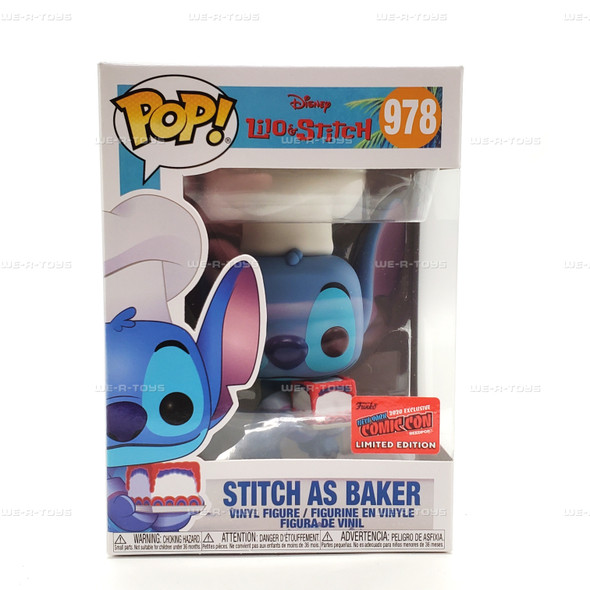Funko POP Disney Lilo & Stitch 978 Stitch As Baker Vinyl Figure NYCC 2020