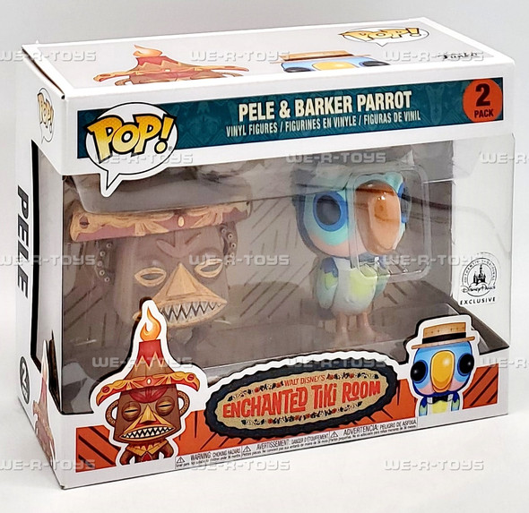 Funko POP Disney Park Exclusive Enchanted Tiki Room Pele & Barker Parrot 2 Pack