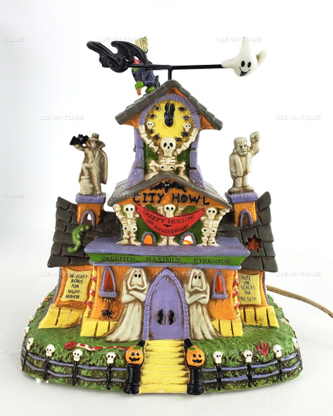 Creepy Hollow Village City Howl Hall House Halloween Village Lighted Building