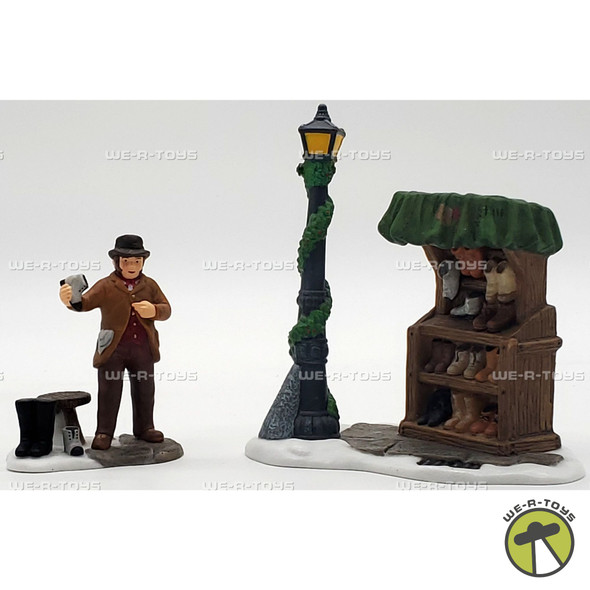 Department 56 Cobbler's Corner Stand Set of 2 Dickens' Village Series