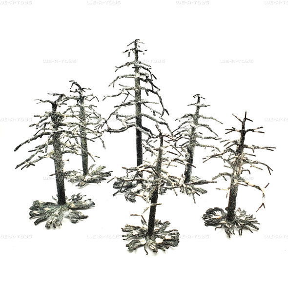 Department 56 Village Accessories Metal Glitter Bare Branch Trees 6 Pieces 52931
